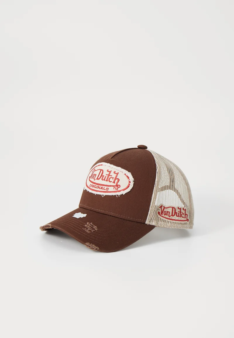 huge inventory Von Dutch TRUCKER KALMAR UNISEX - Cap brown/red Accessories Beanies, hats & caps Caps