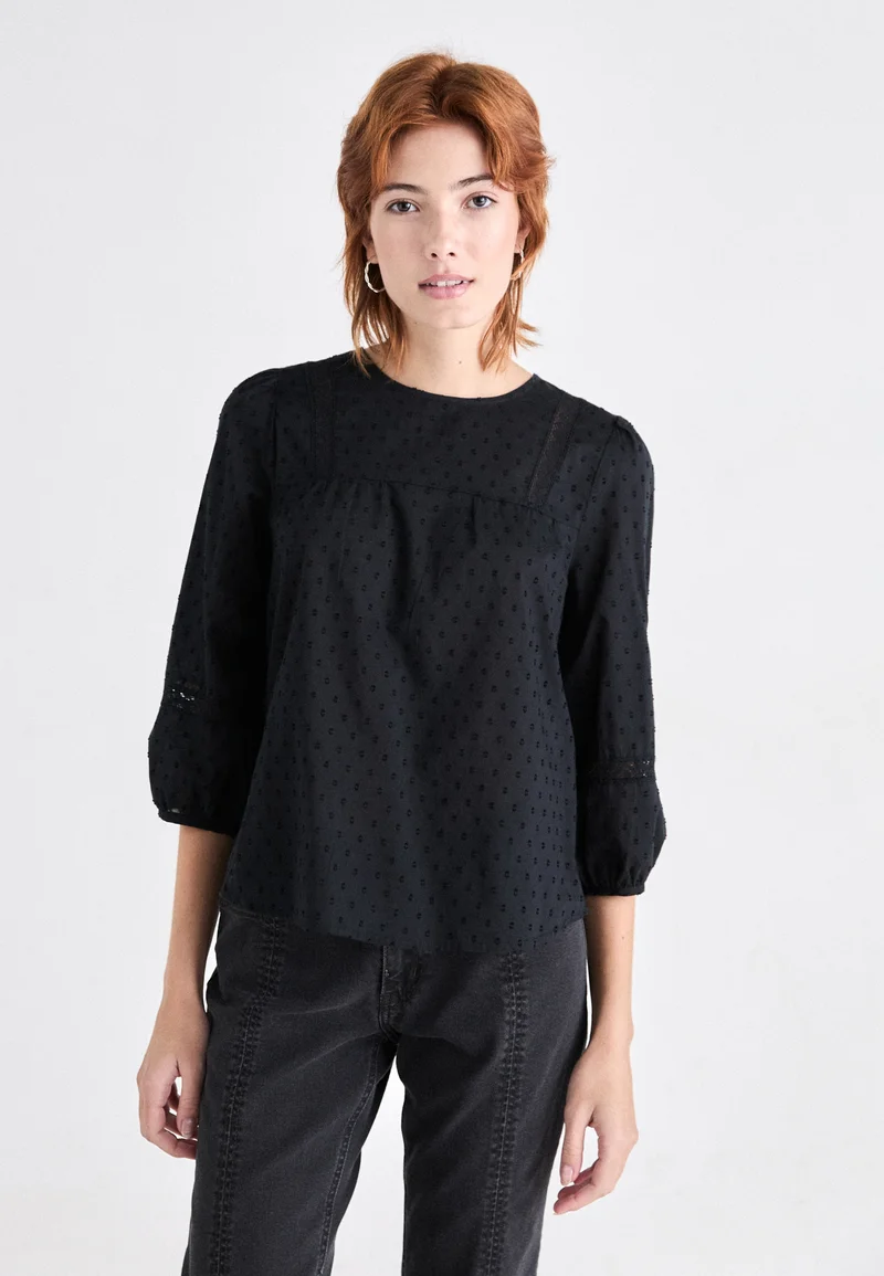 Clearance Vero Moda VMTRINE 3/4 NOOS - Blouse black Clothing Shirts & Blouses Blouses