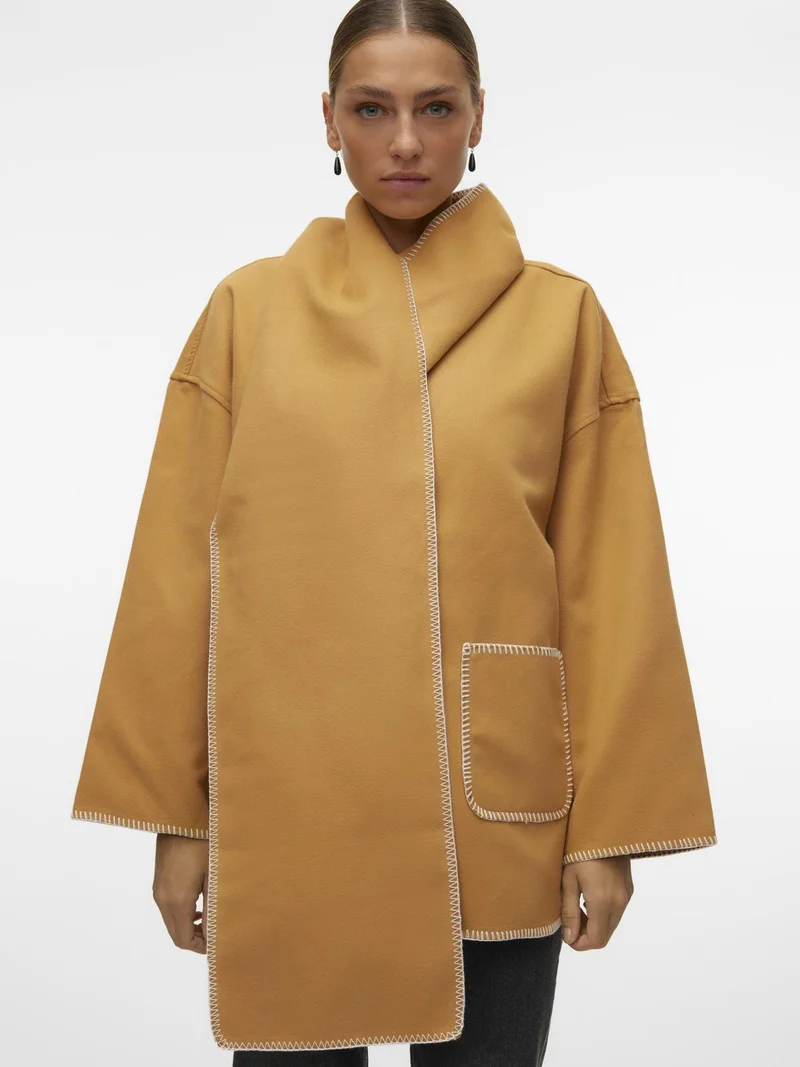 Colorful And Fashion-Forward Vero Moda VMGERRY SCARF JACKET - Summer jacket camel Clothing Jackets & Blazers Bomber Jackets