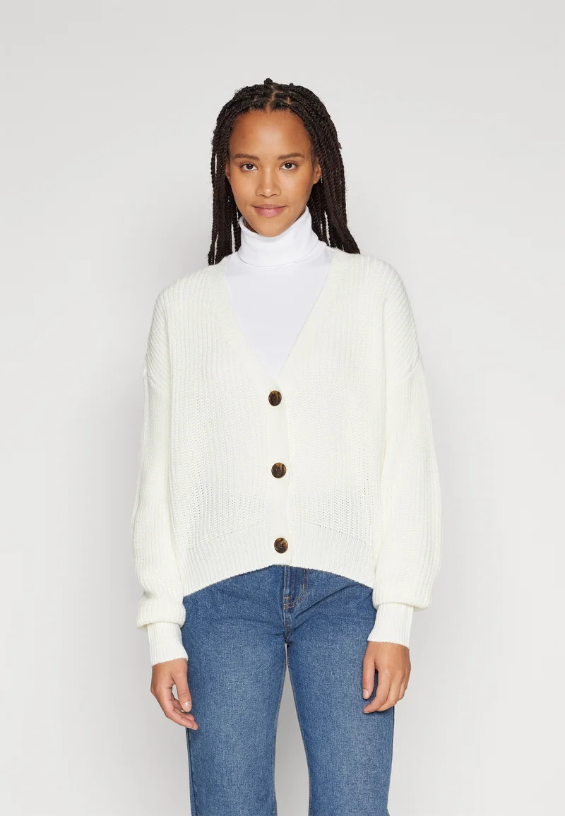 Huge Discount Vero Moda VMLEA V NECK CUFFCARDIGAN - Cardigan cloud dancer Clothing Knitwear & Cardigans Cardigans