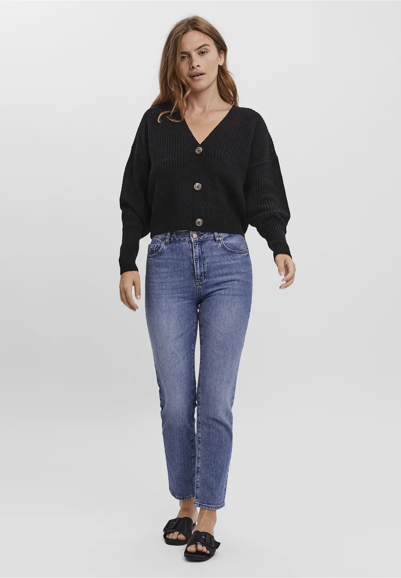 Biggest Discount Vero Moda VMLEA V NECK CUFFCARDIGAN - Cardigan black Clothing Knitwear & Cardigans Cardigans