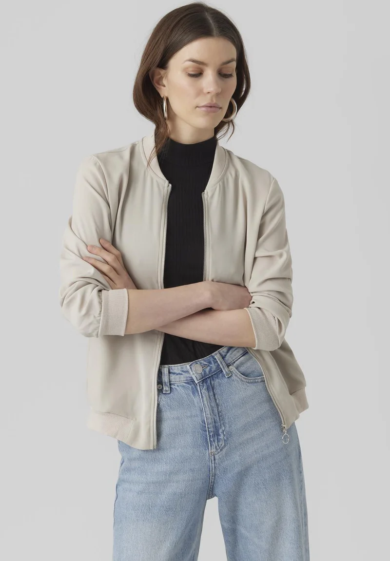 wholesale dealer Vero Moda Bomber Jacket - silver lining Clothing Jackets & Blazers Bomber Jackets