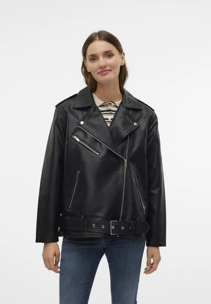 coupon codes Vero Moda VMRAMON PAULA COATED  - Faux leather jacket black Clothing Jackets & Blazers Bomber Jackets