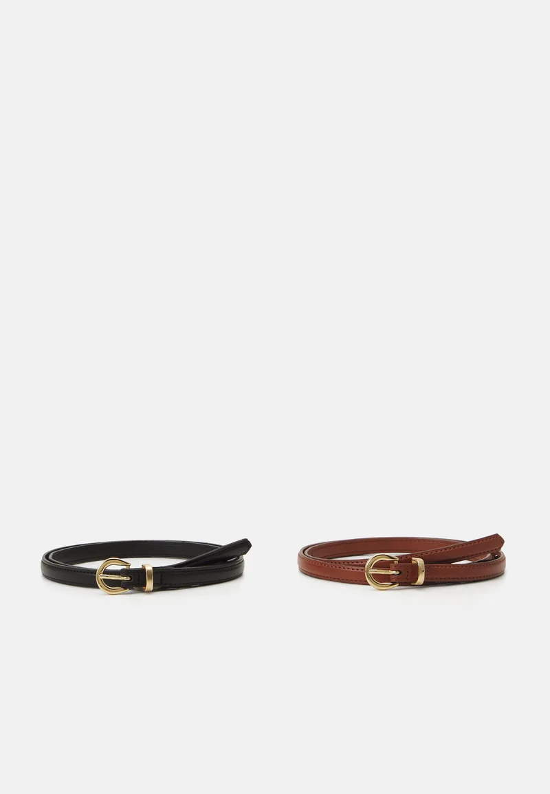 world-wide renown Vero Moda VMKATJA BELT 2 PACK - Belt black/cognac Accessories Sale Belts Braided belt