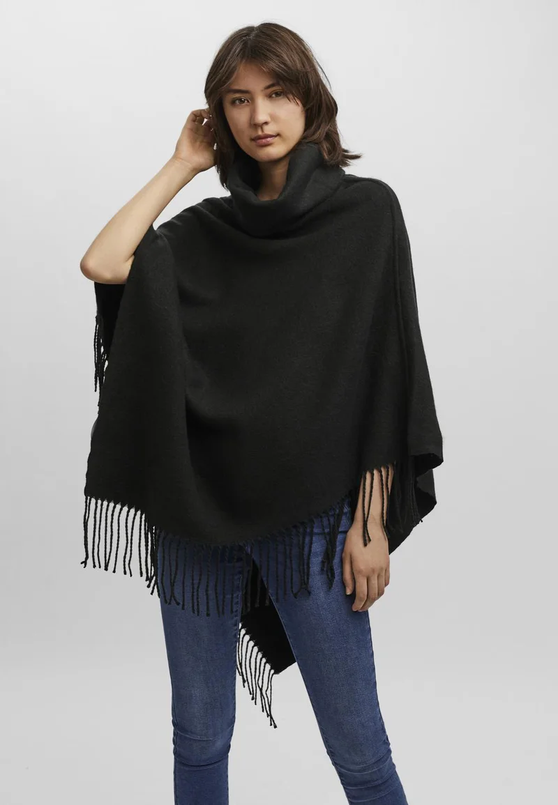 USA Cheap Sale Vero Moda VMKLEO PONCHO - Cape black Clothing Jackets & Blazers Bomber Jackets