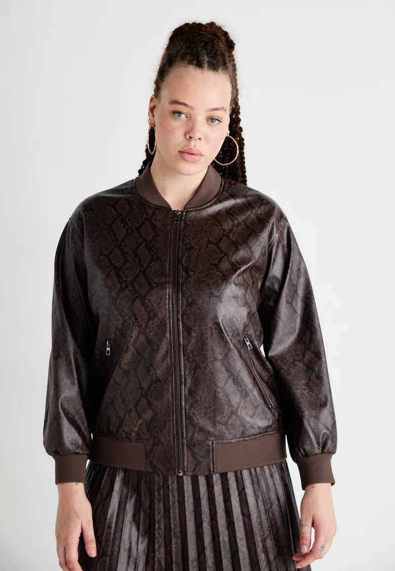 catalogo Vero Moda Curve VMCNITA SNAKE - Faux leather jacket chocolate torte Clothing Jackets & Blazers Bomber Jackets