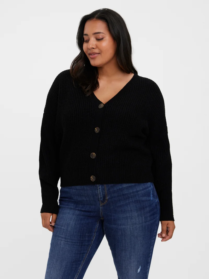 innovative design Vero Moda Curve VMLEA V NECK CUFF CARDIGAN - Cardigan black Clothing Knitwear & Cardigans Cardigans
