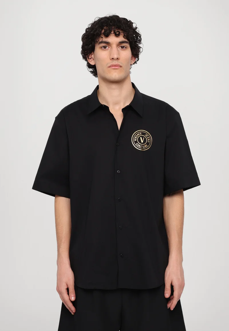 UK Factory Outlet Versace Jeans Couture POP BASIC SOFT - Shirt black/gold Clothing Shirts Casual Shirts