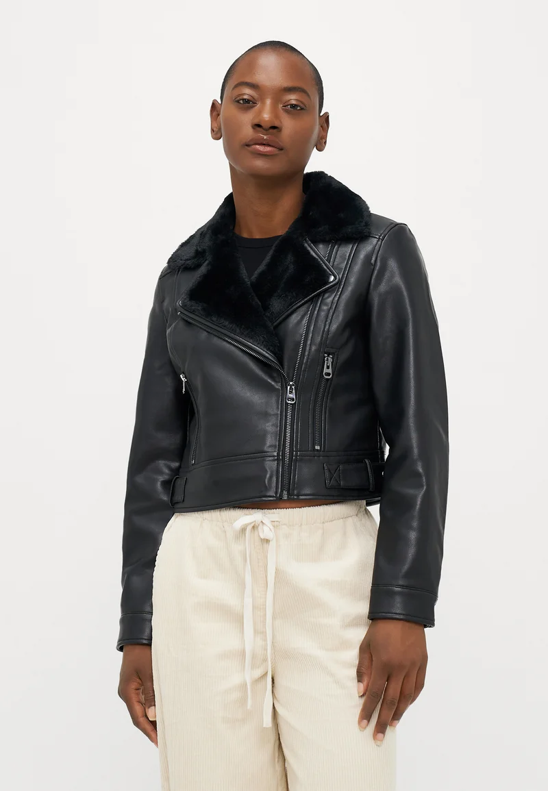 UK Discount Online Sale Vero Moda Petite VMHAILEY SHORT JACKET - Faux leather jacket black Clothing Jackets & Blazers Bomber Jackets
