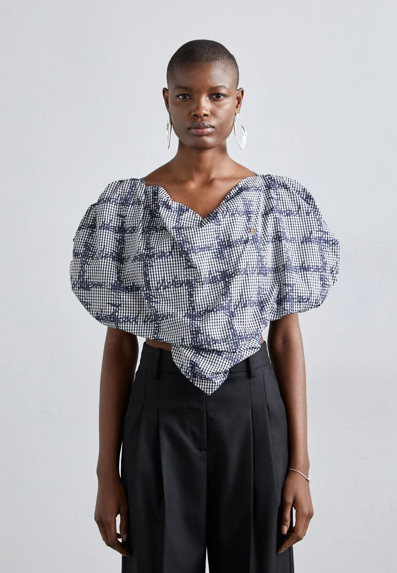 amazing selection Vivienne Westwood HEART  - Blouse gingham/black Clothing Shirts & Blouses Blouses