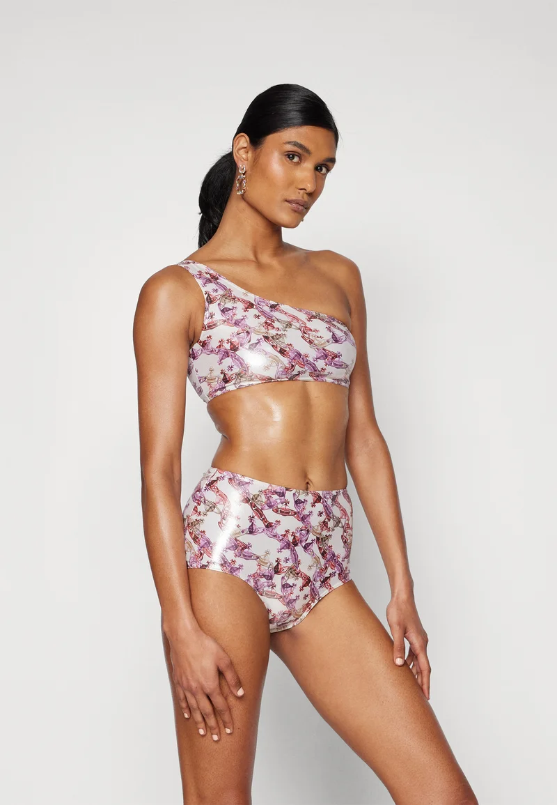Online Shop Vivienne Westwood CRAZY HIGH WAISTED SET - Bikini white Clothing Swimwear Beach accessories Bikini sets