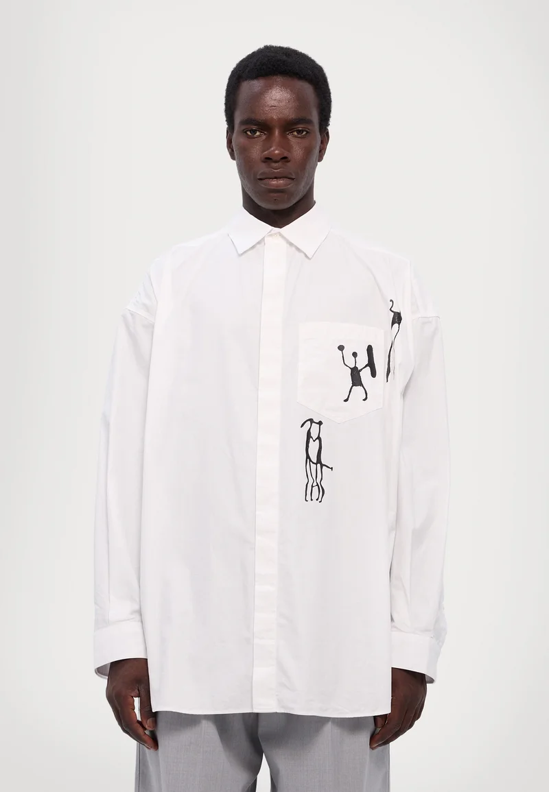 Official UK Stockists WOOD WOOD ROFUS OVERSIZED SHIRT - Shirt white Clothing Sale Shirts Business Shirts