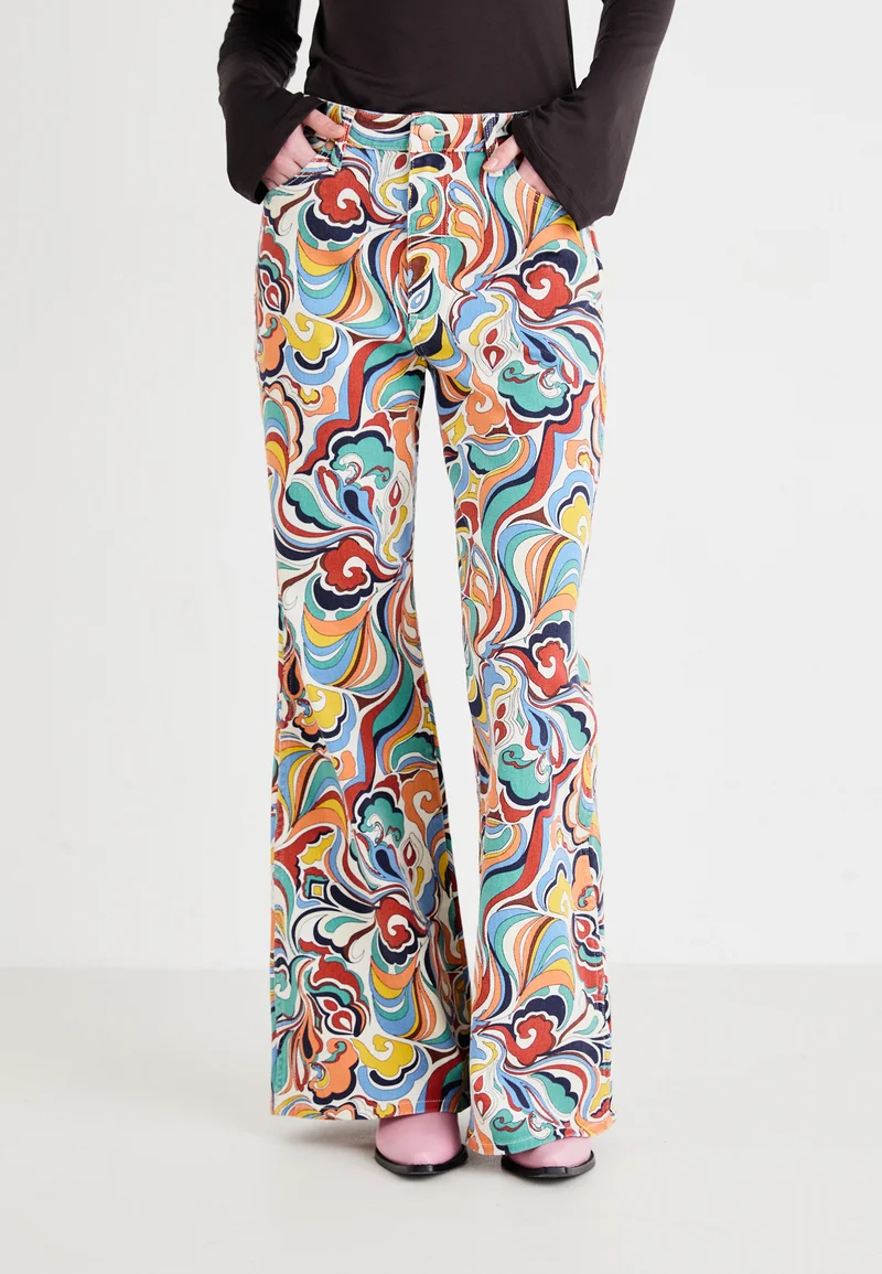 factory wholesale prices Wrangler HIGH RISE - Flared Jeans multi-coloured Clothing Bootcut & Flared