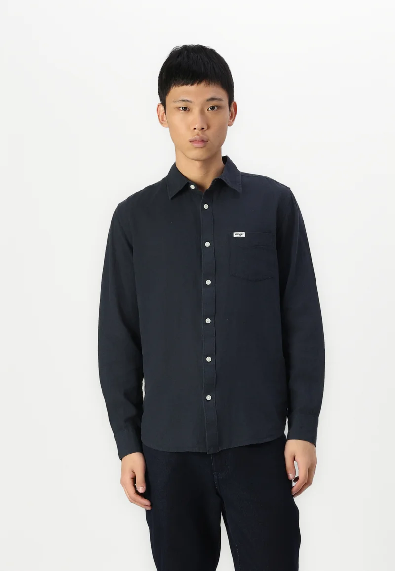Clearance Wrangler 1 POCKET - Shirt dark navy Clothing Shirts Casual Shirts