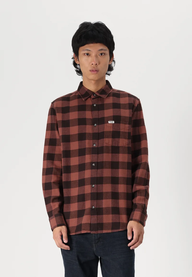 timeless design Wrangler 1 POCKET - Shirt root beer Clothing Sale Shirts Business Shirts