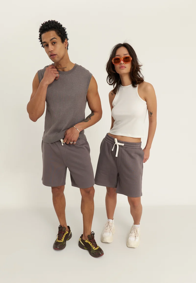 Cheap Sale YOURTURN UNISEX 2 PACK - Tracksuit bottoms dark grey/black Clothing Shorts Casual Shorts