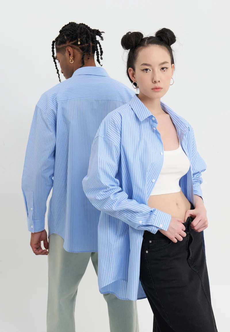 wide range YOURTURN FORMAL UNISEX - Shirt blue/white Clothing Shirts Casual Shirts