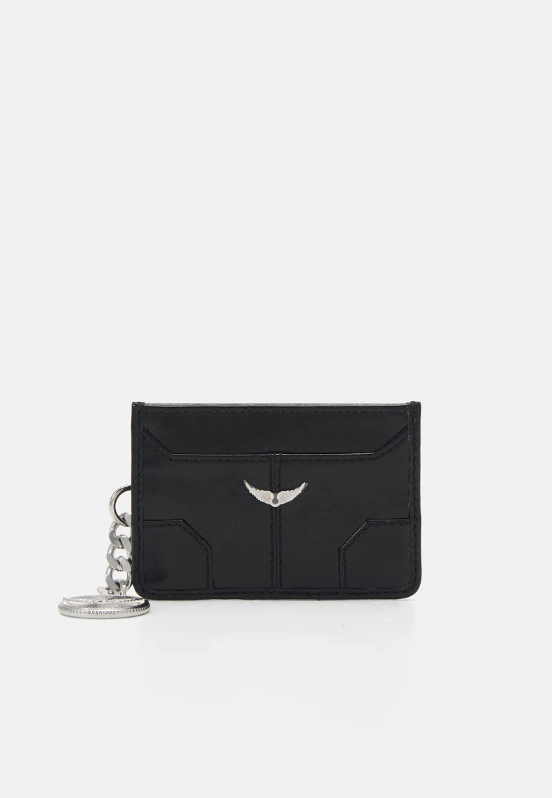 top brands Zadig & Voltaire SUNNY PASS VINTAGE PATENT - Business card holder black Accessories Wallets & card holders Card cases