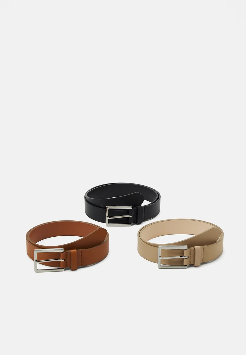 Free and Fast Shipping Zign UNISEX 3 PACK - Belt black/cognac/beige  Accessories Belts Casual belts